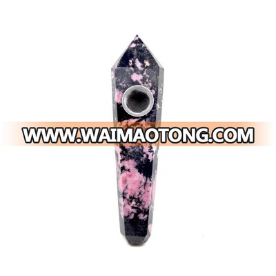 Natural Rose Stone Crystal Smoking Pipe Classic Ladylike Smoking Accessories Wholesale