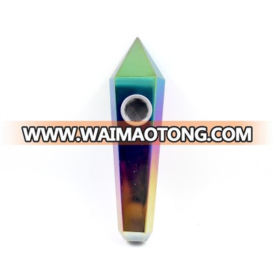 Electroplated Aura Crystal Smoking Pipes  Special Weed Smoking Machine Wholesale