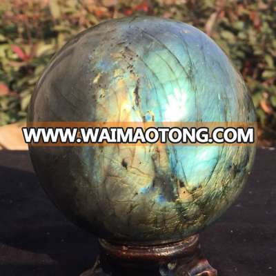 wholesale high quality natural blue labradorite quartz crystal spheres healing stones for gifts