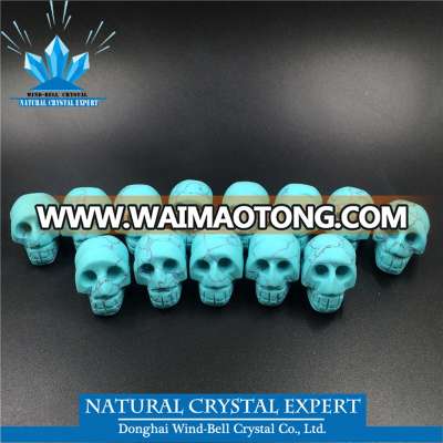 Wholesale Hand Carved Semi-precious Stone Turquoise Mini Crystal Skull