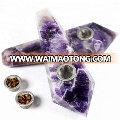 wholesale natural quartz dream amethyst crystal smoking pipes gemstone smoking weed pipes